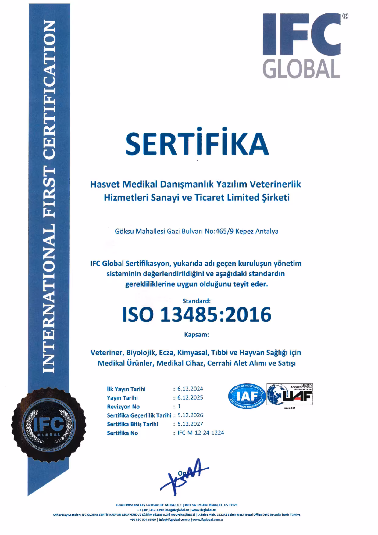HASVET ISO 13485